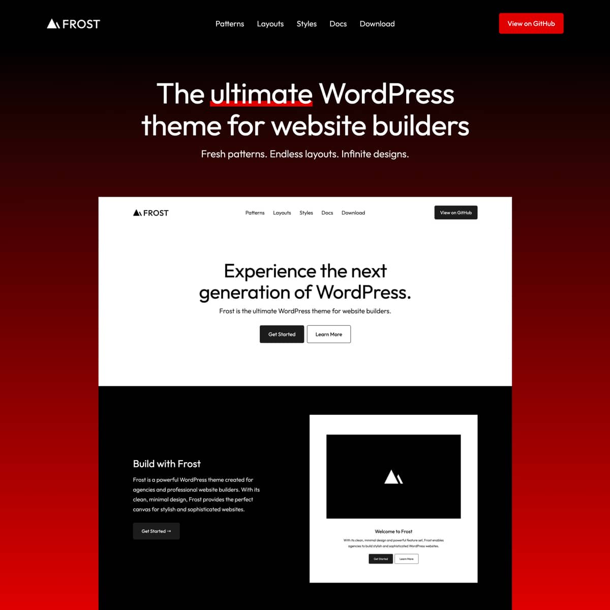 Frost WordPress Theme - Red Style Variation