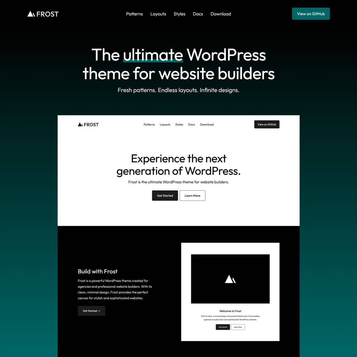 Frost WordPress Theme - Teal Style Variation